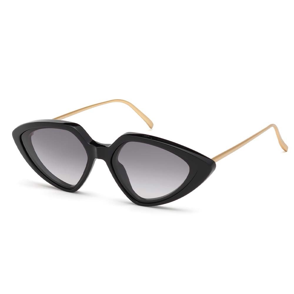 SPORTMAX (MAX MARA) Geometric Sunglasses SM0011 01B 58mm in Black and gold